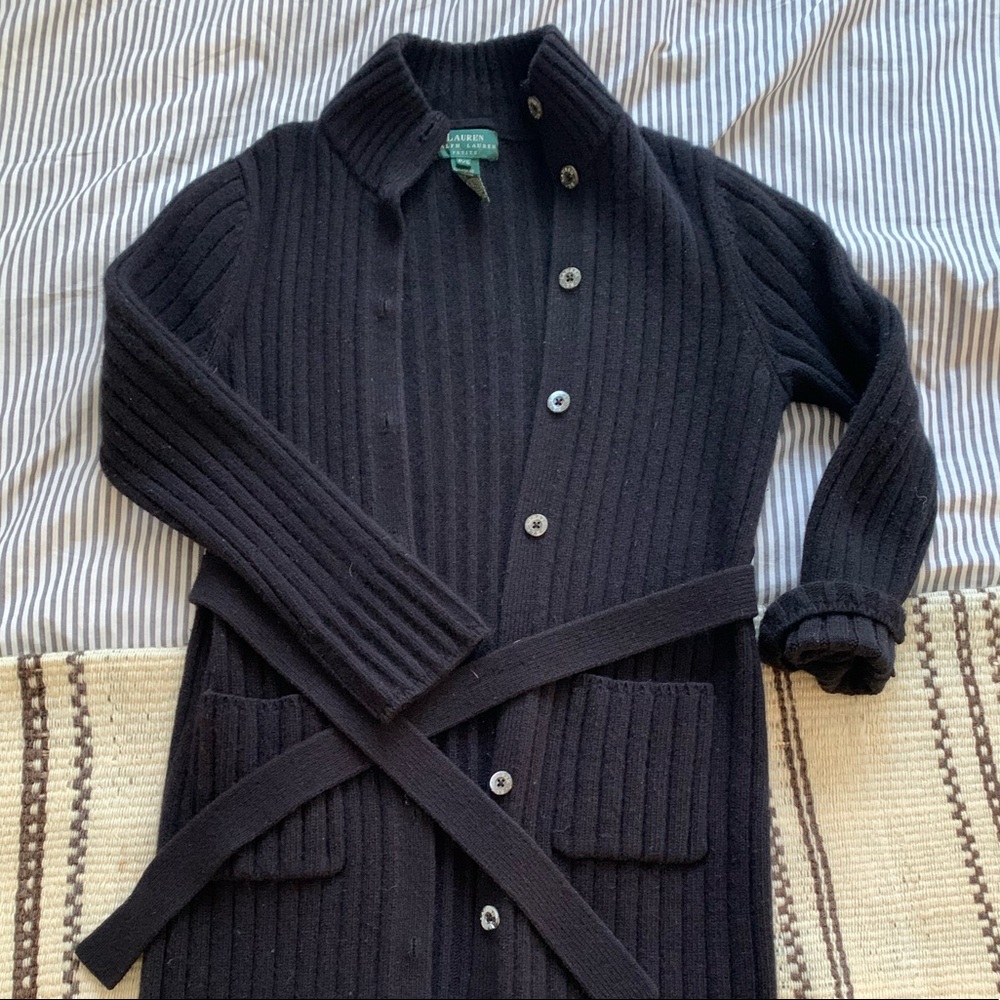 Merino Wool knee length cardigan